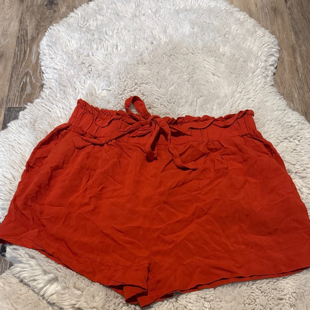 Ambiance High Waist Red Shorts